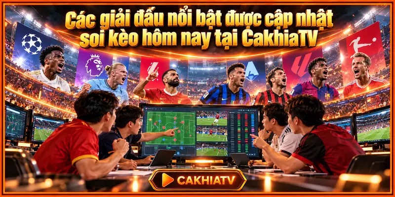 Các giải đấu nổi bật được cập nhật soi kèo hôm nay tại CakhiaTV