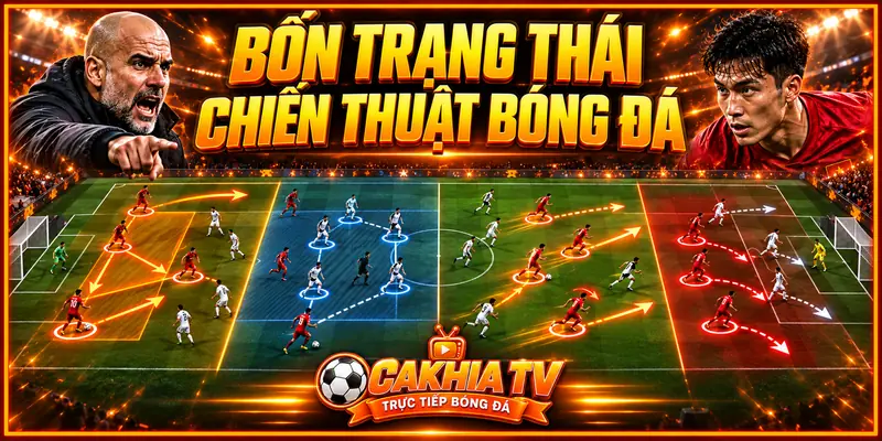 Bốn trạng thái quan trọng để hiểu chiến thuật bóng đá