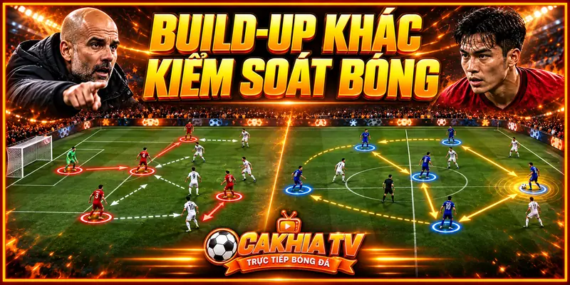 Build-up khác kiểm soát bóng như thế nào