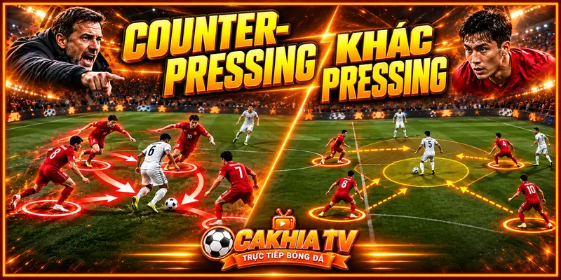 Counter-pressing khác Pressing thông thường như thế nào