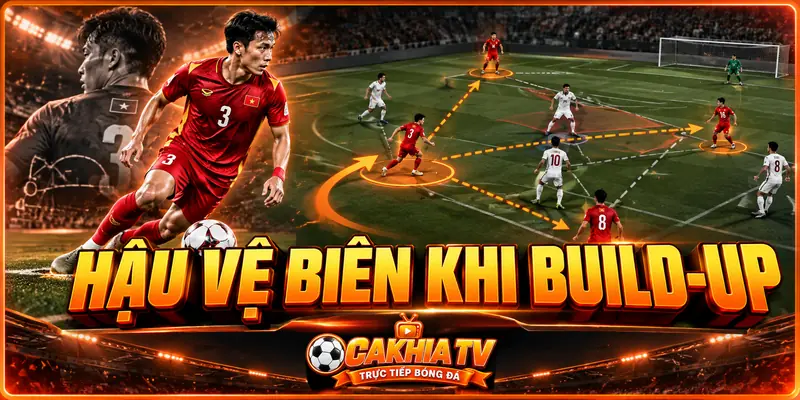Hậu vệ biên đứng ở đâu khi build-up