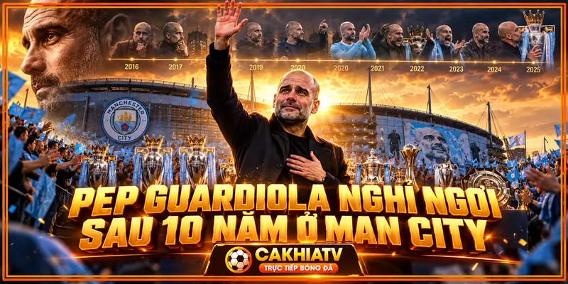 Pep Guardiola đang nghỉ ngơi sau 10 năm tại Man City Pep Guardiola đang nghỉ ngơi sau 10 năm tại Man City