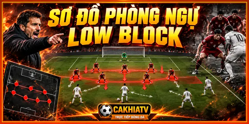 Những sơ đồ thường được sử dụng khi phòng ngự Low Block