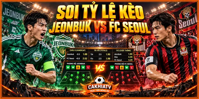 Soi tỷ lệ kèo nhà cái trận Jeonbuk vs FC Seoul Soi tỷ lệ kèo nhà cái trận Jeonbuk vs FC Seoul